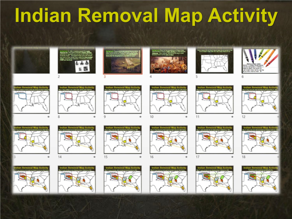 Indian Removal Map Activity Indian Removal Map Activity