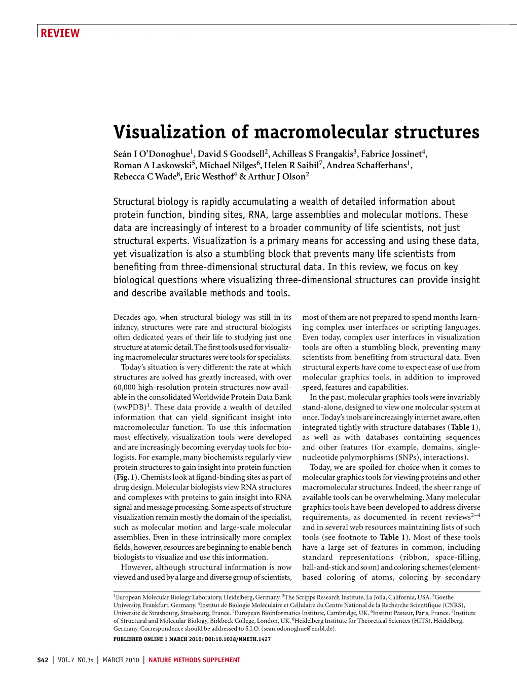 Visualization of Macromolecular Structures