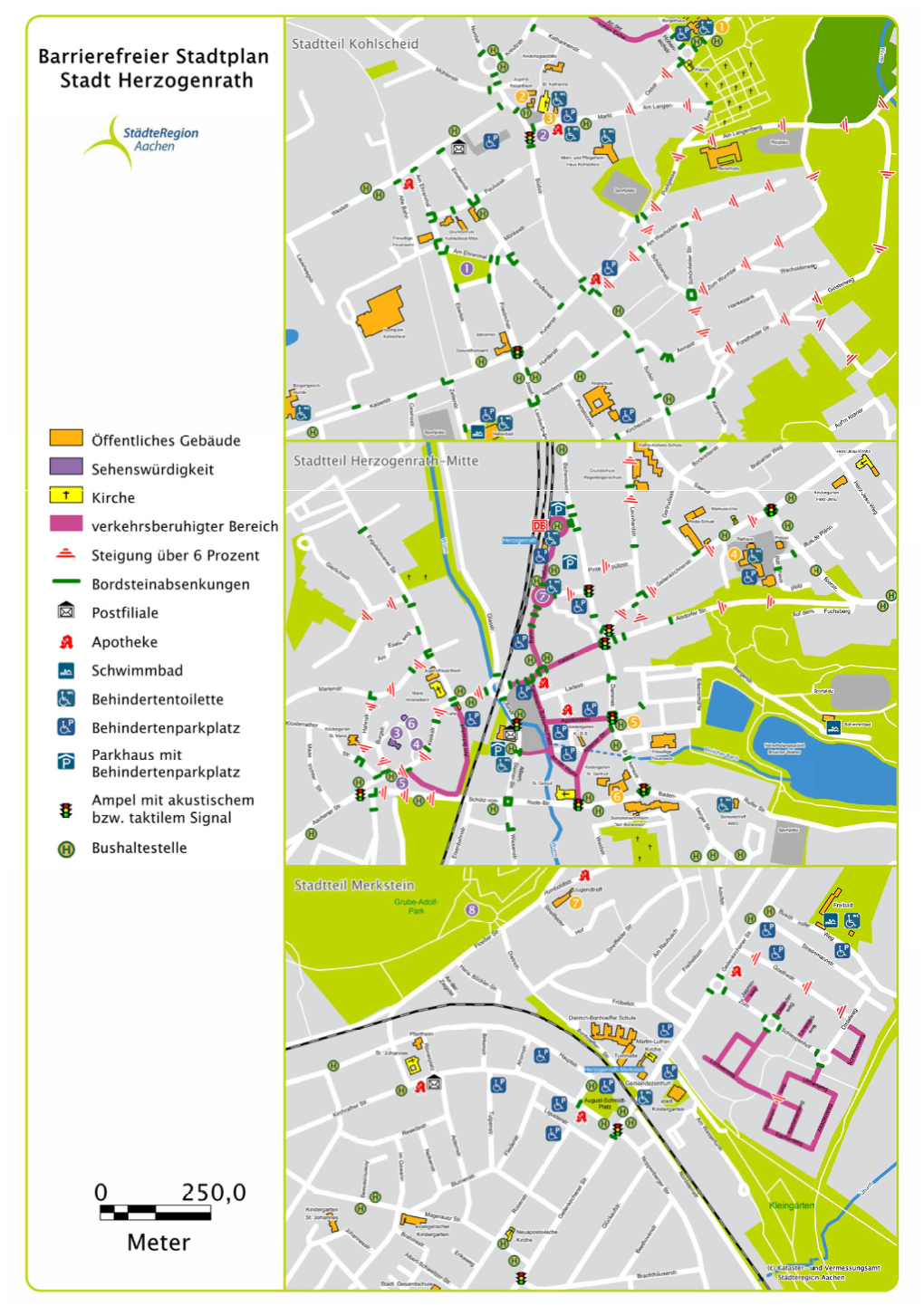 Stadt Herzogenrath Barrierefreier Stadtplan