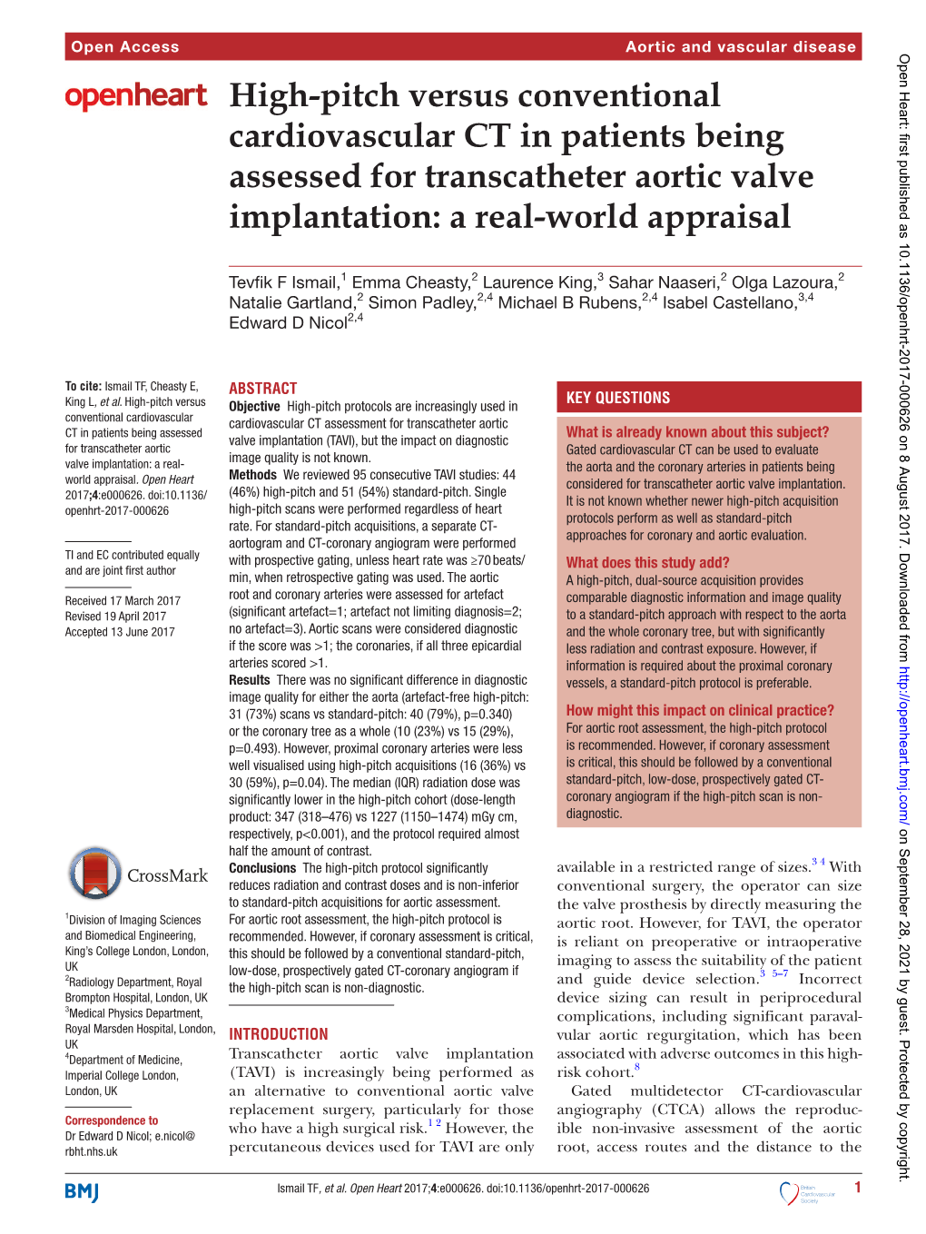 High-Pitch Versus Conventional Cardiovascular CT in Patients Being Assessed for Transcatheter Aortic Valve Implantation: a Real-World Appraisal