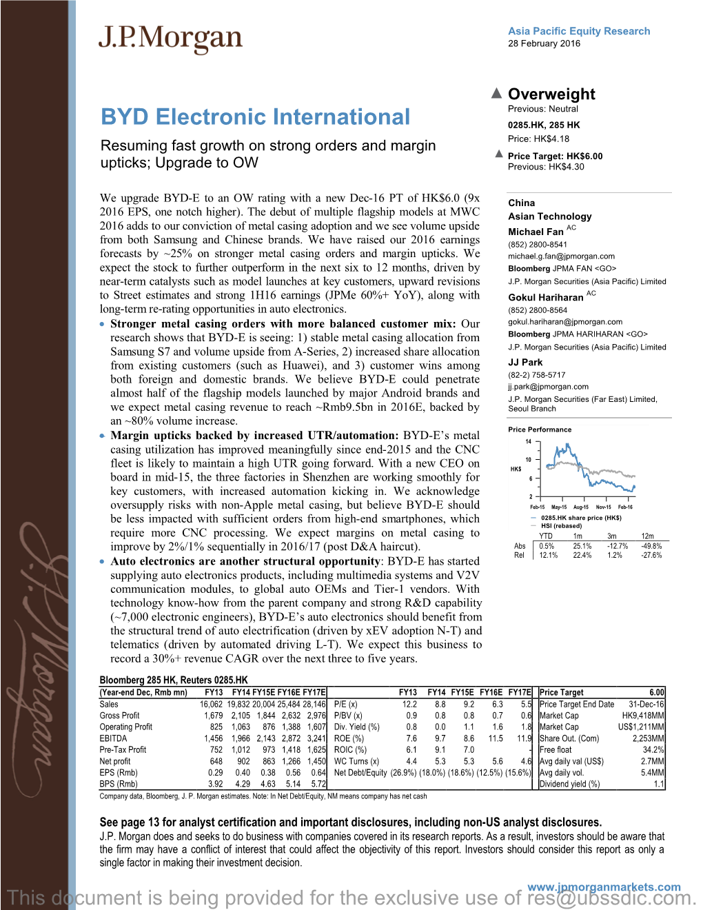 BYD Electronic International