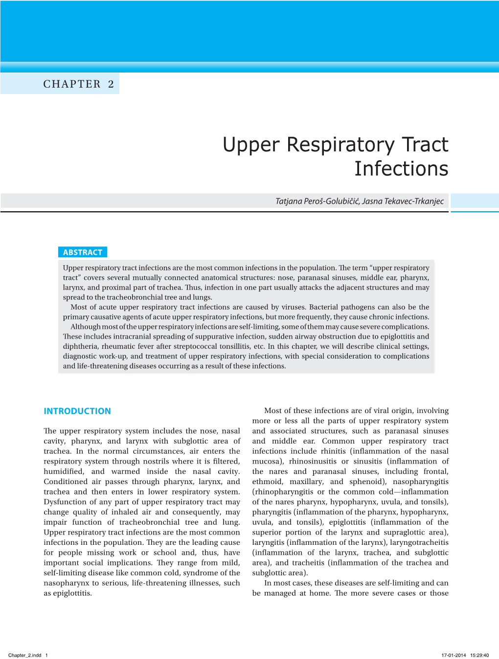 Upper Respiratory Tract Infections