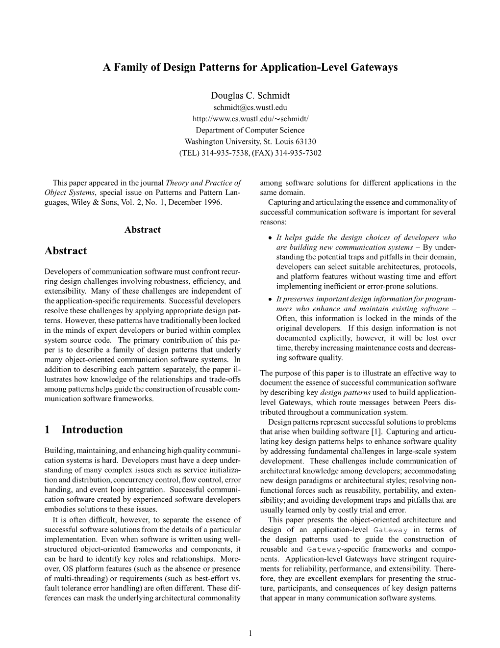 A Family of Design Patterns for Application-Level Gateways