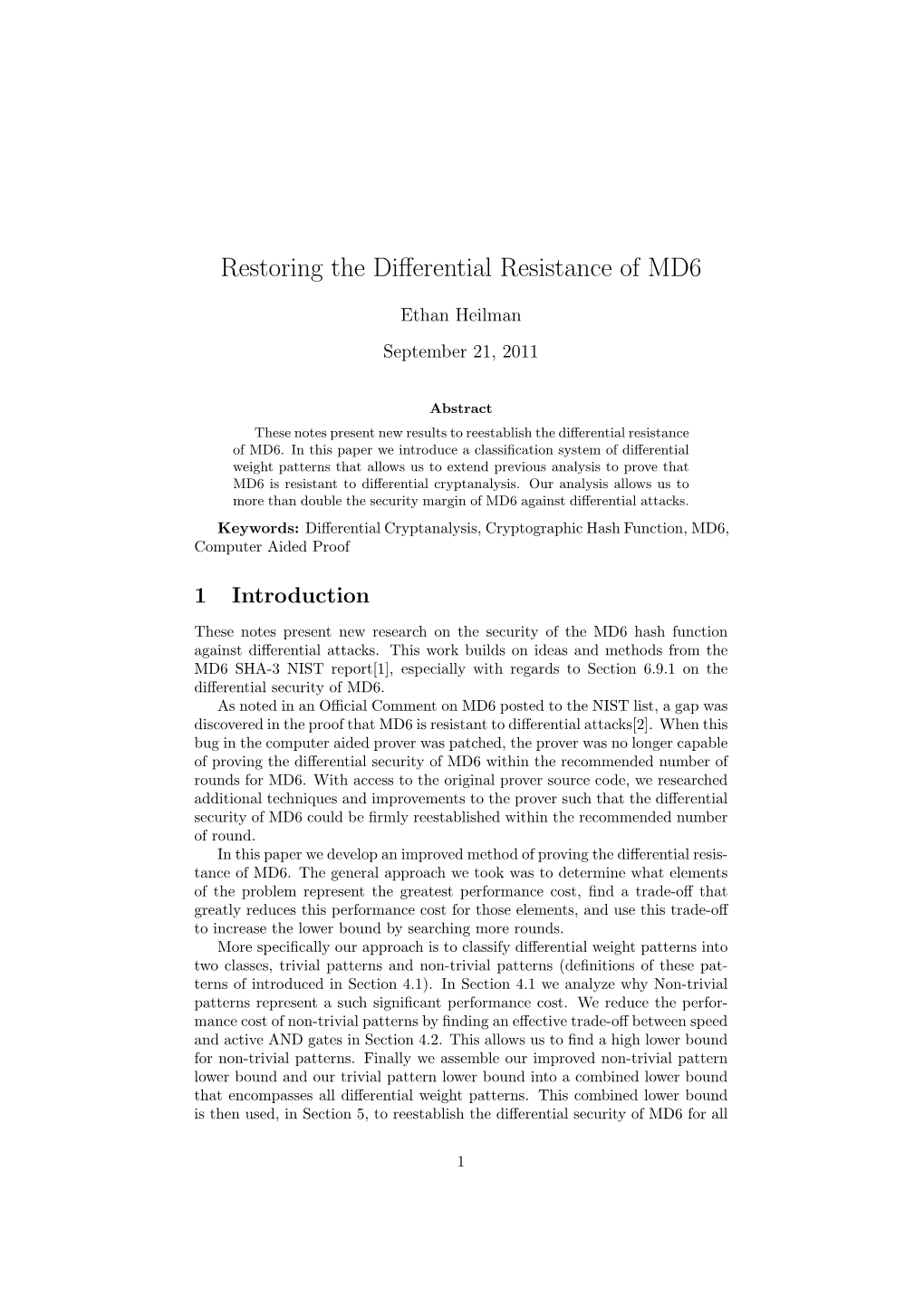 Restoring the Differential Resistance Of