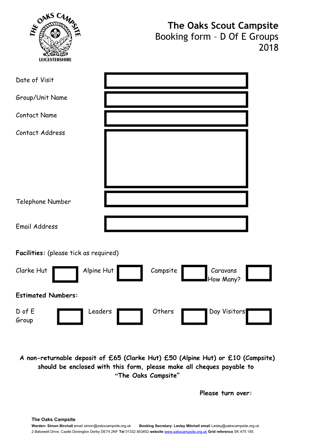 A Proposal for Altering the Management of the Oaks Campsite