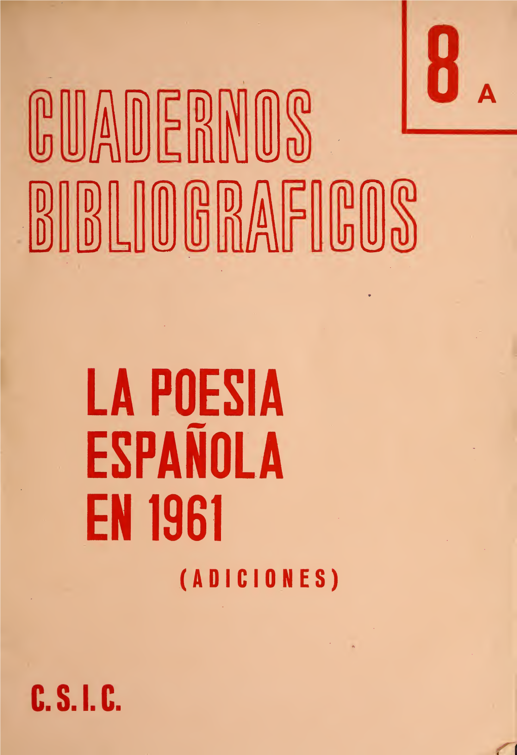 La Poesia Española En 1961