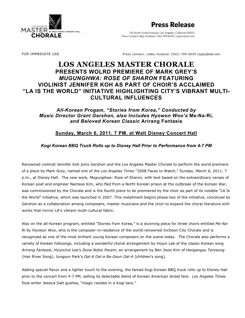 Los Angeles Master Chorale