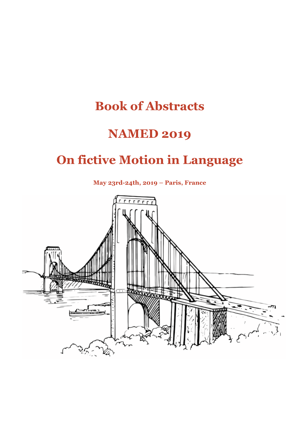 Book of Abstracts NAMED 2019 on Fictive Motion in Language