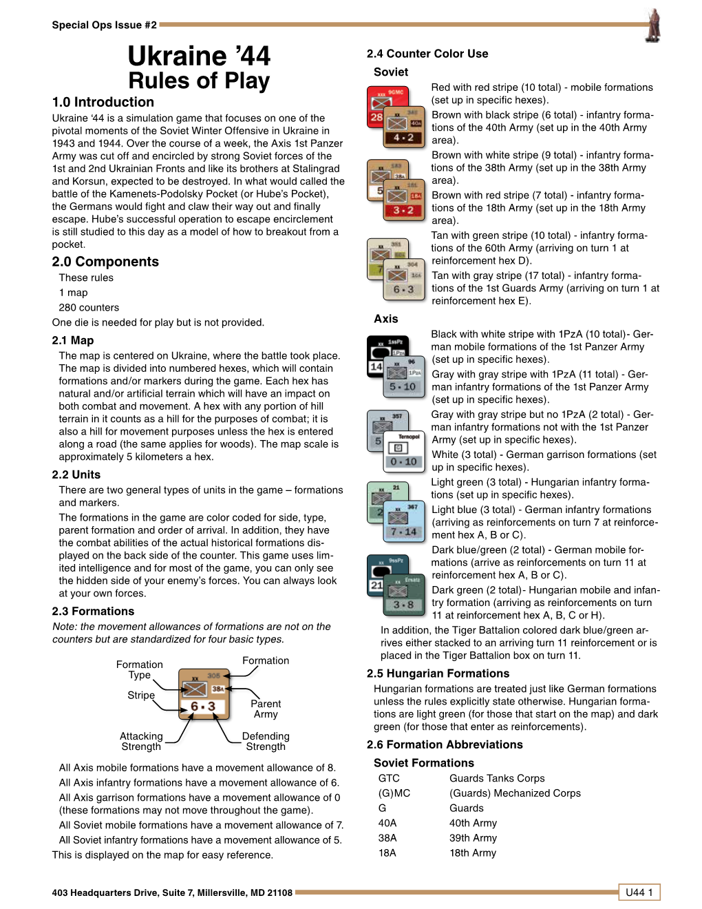 Ukraine '44 Rulebook