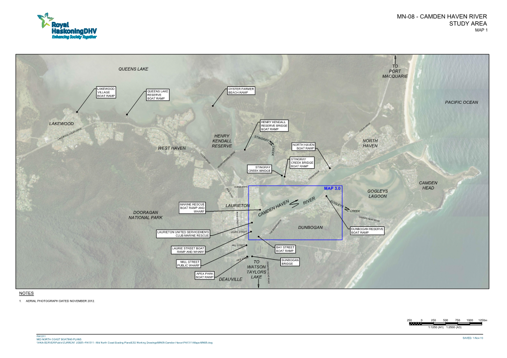 Mn-08 - Camden Haven River Study Area Map 1