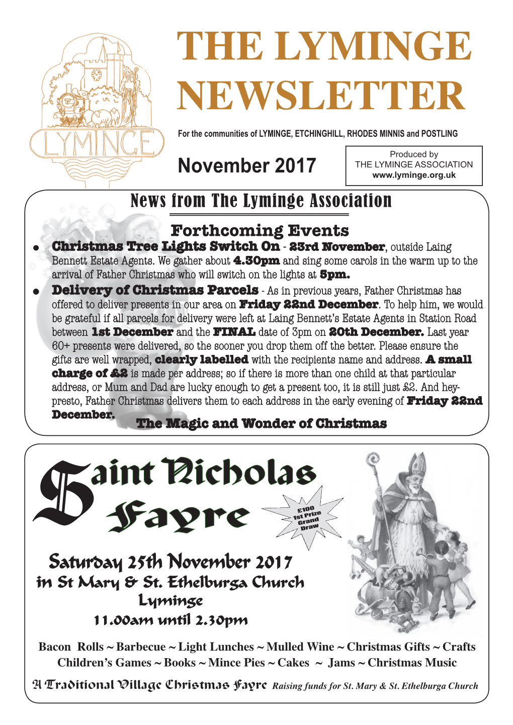 THE LYMINGE NEWSLETTER for the Communities of LYMINGE, ETCHINGHILL, RHODES MINNIS and POSTLING