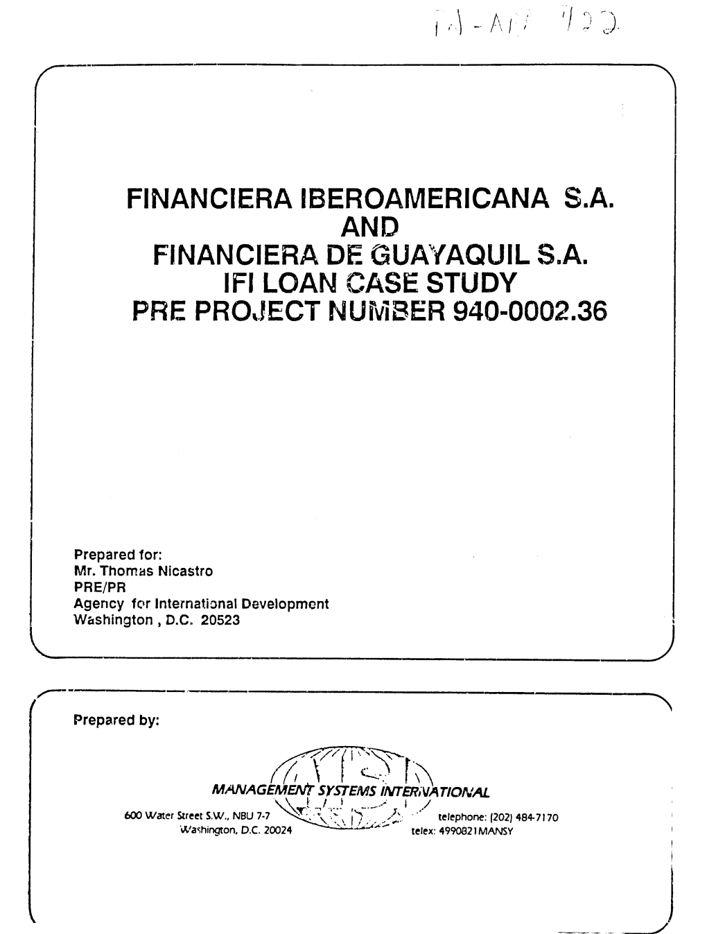 Financiera Iberoamericana Sa and Financiera De Guayaquil Sa Ifi Loan