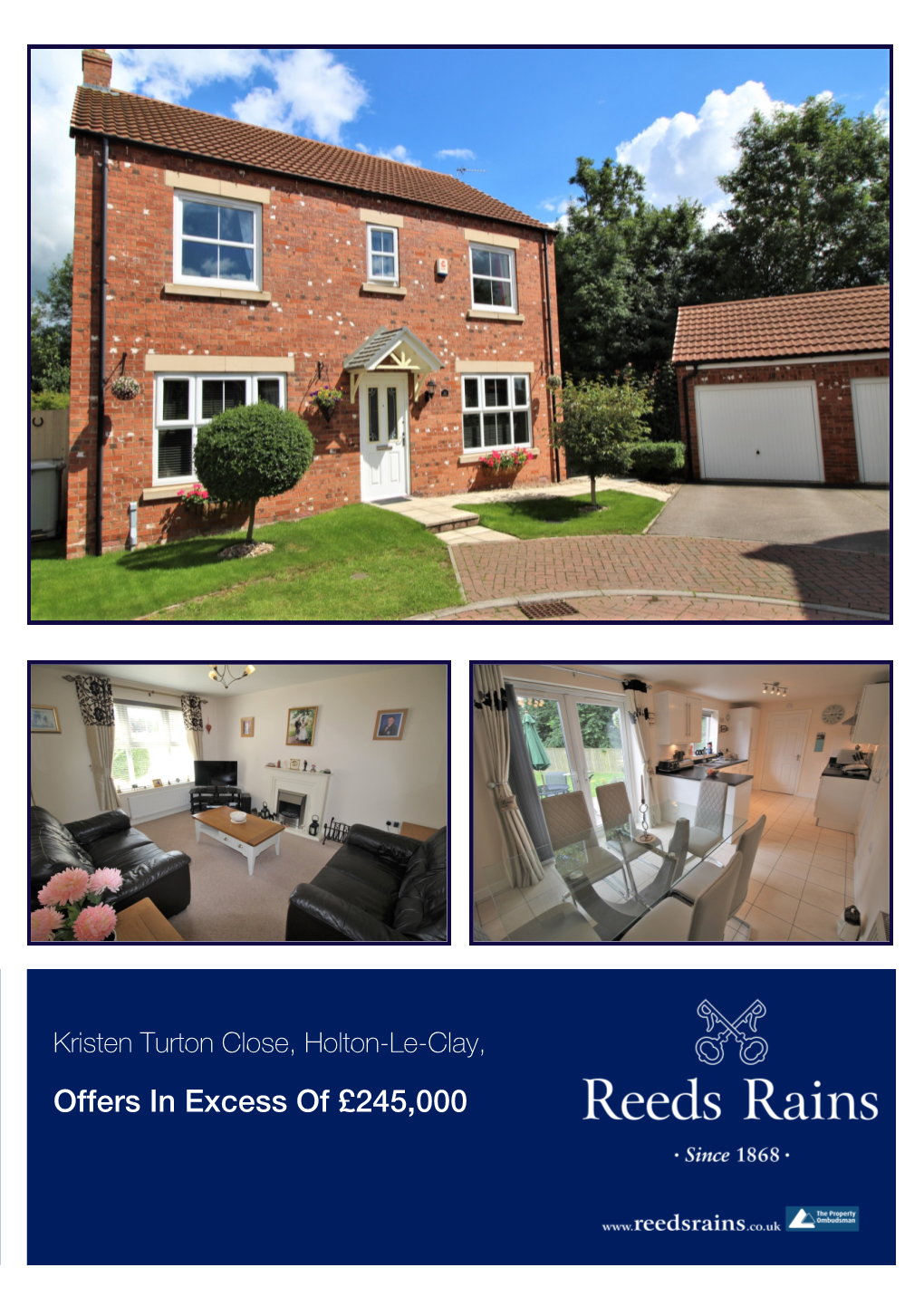Offers in Excess of £245,000 Kristen Turton Close, Holton-Le-Clay, Grimsby, South Humberside Offers in Excess of £245,000