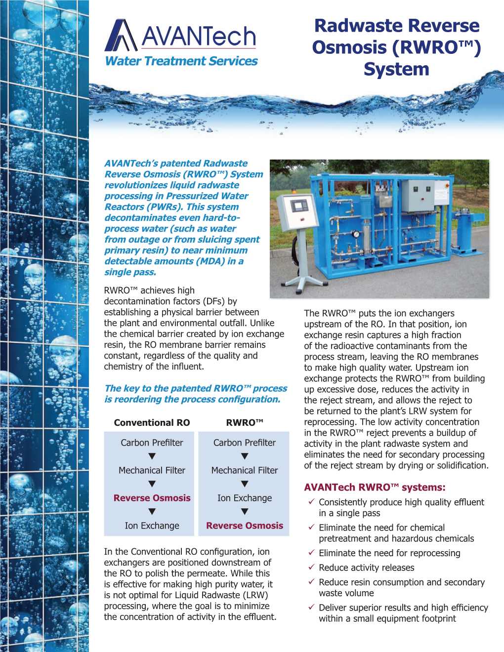 Radwaste Reverse Osmosis (RWRO™) System Revolutionizes Liquid Radwaste Processing in Pressurized Water Reactors (Pwrs)