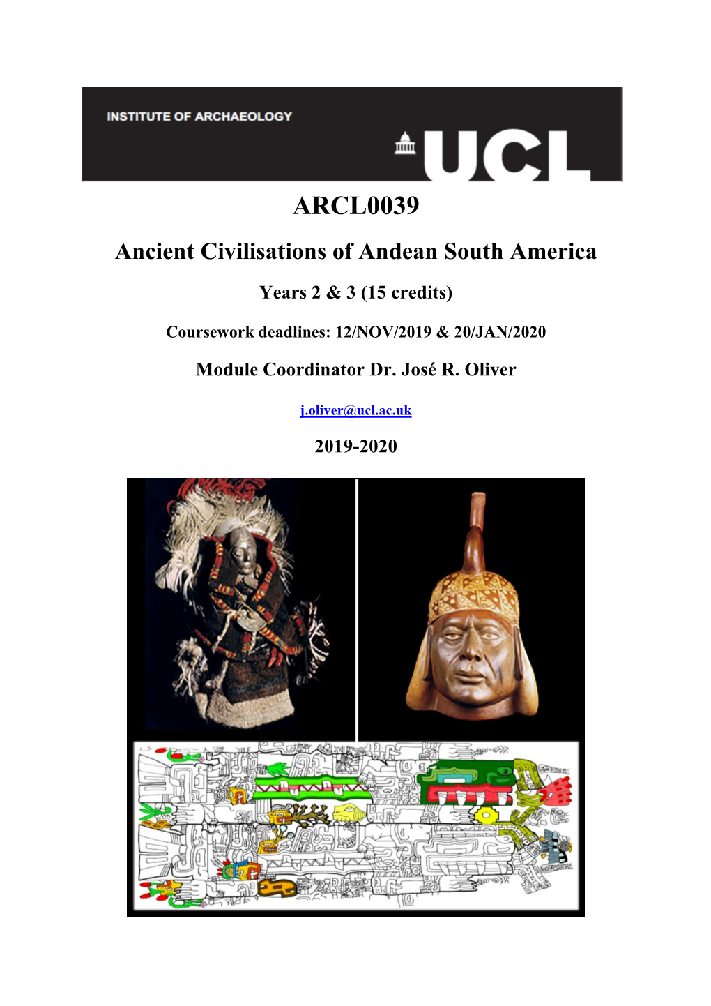 ARCL0039 Ancient Civilisations of Andean South America