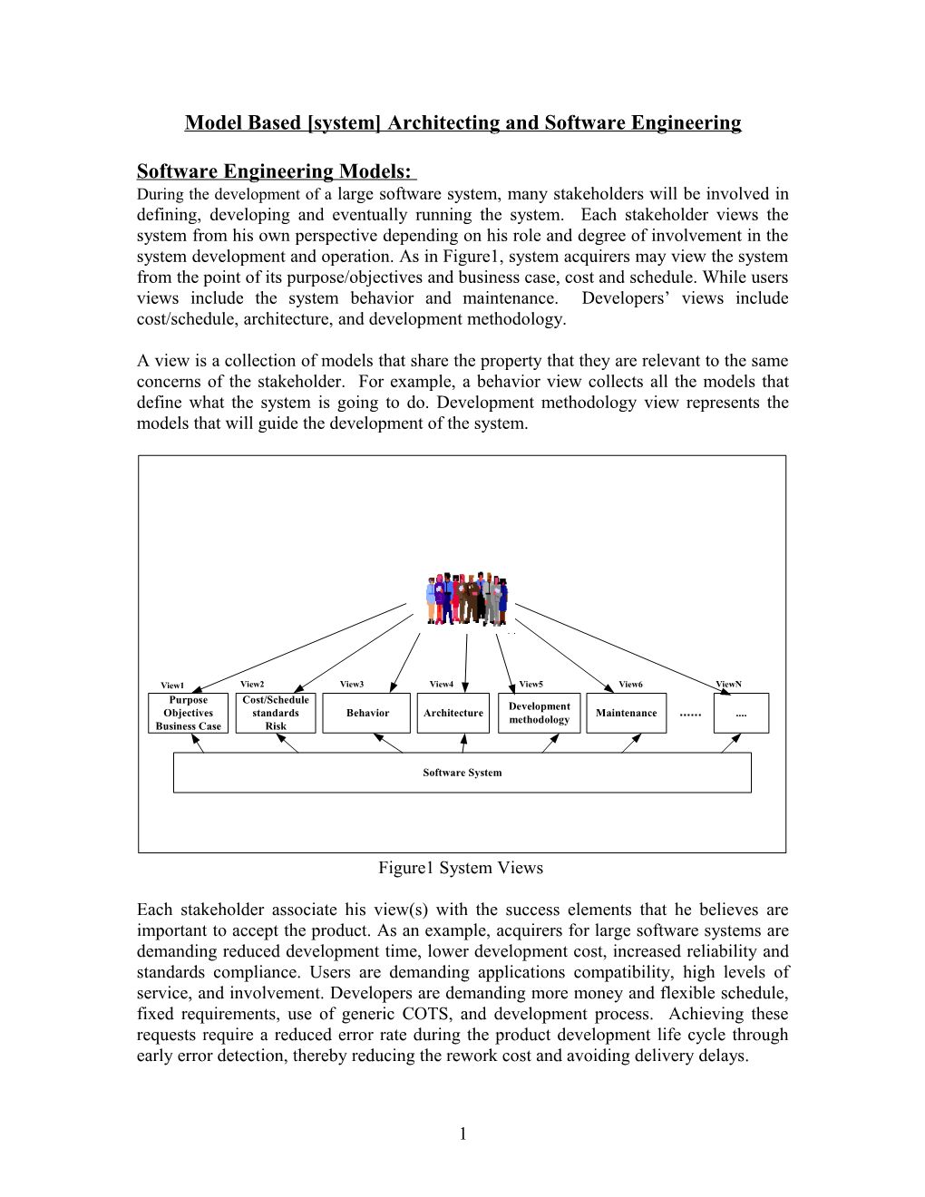 Model Based System Architecting and Software Engineering