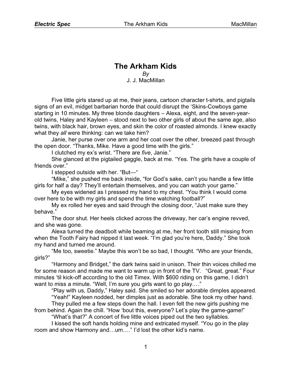 The Arkham Kids Macmillan