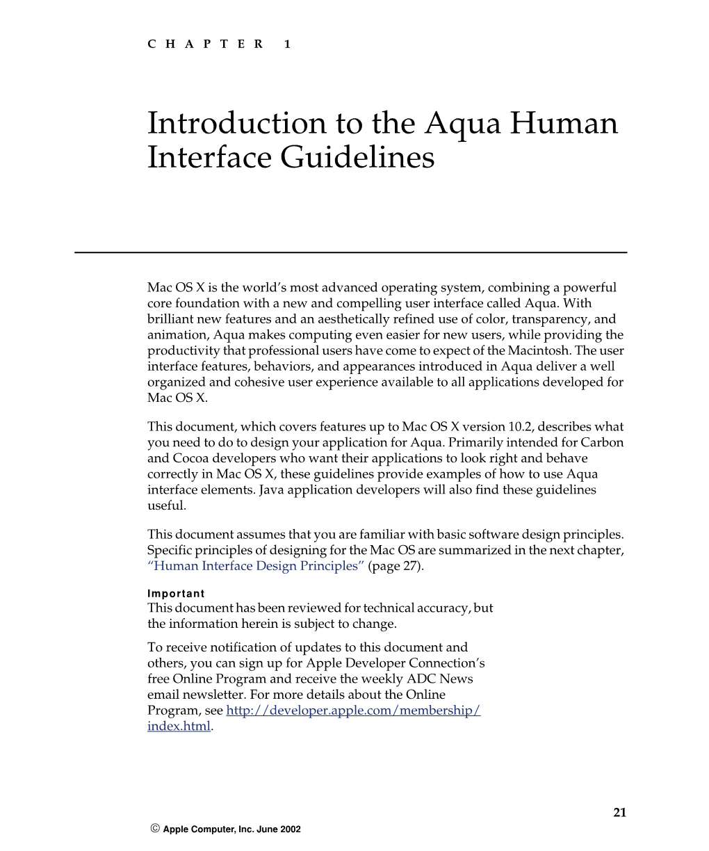 Aqua Human Interface Guidelines