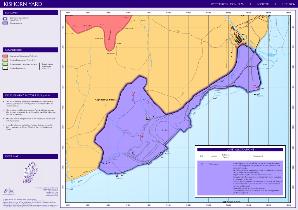 Kishorn Yard Wester Ross Local Plan I Adopted I June 2006