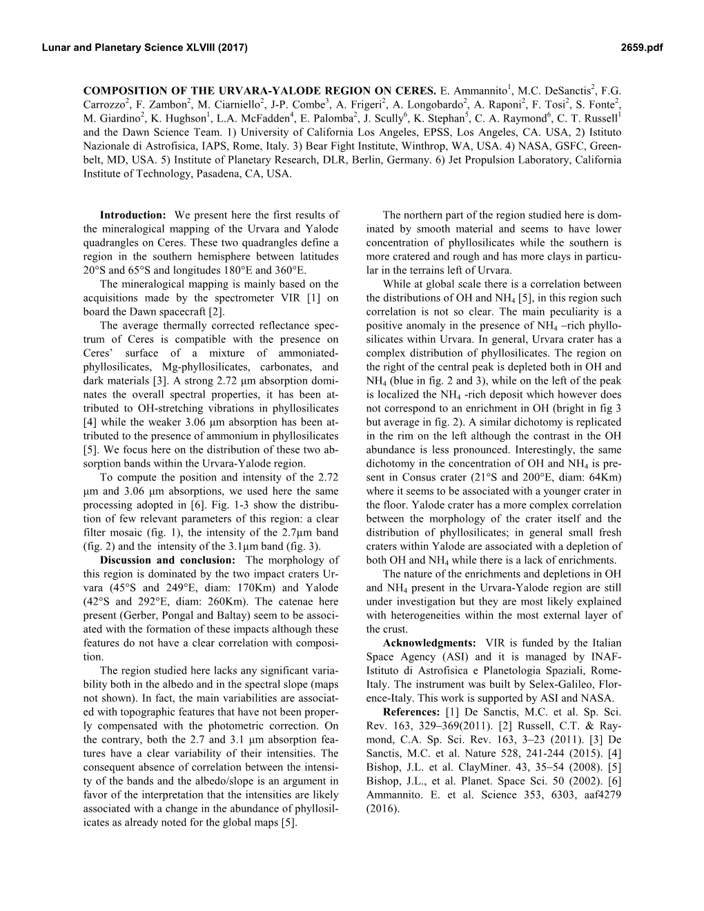 Composition of the Urvara-Yalode Region on Ceres