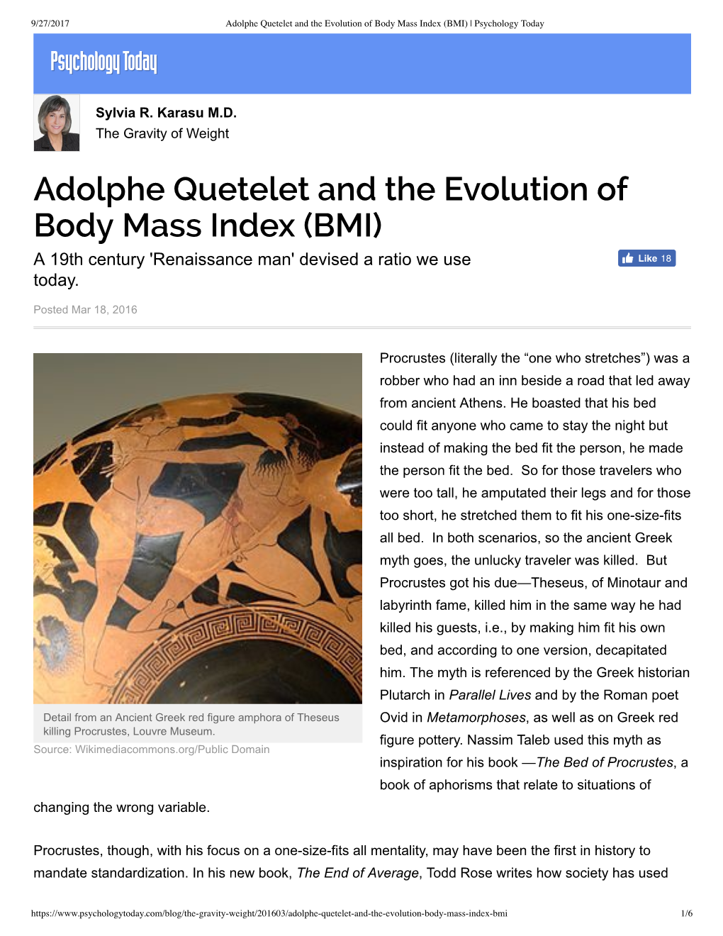 Adolphe Quetelet and the Evolution of Body Mass Index (BMI) | Psychology Today