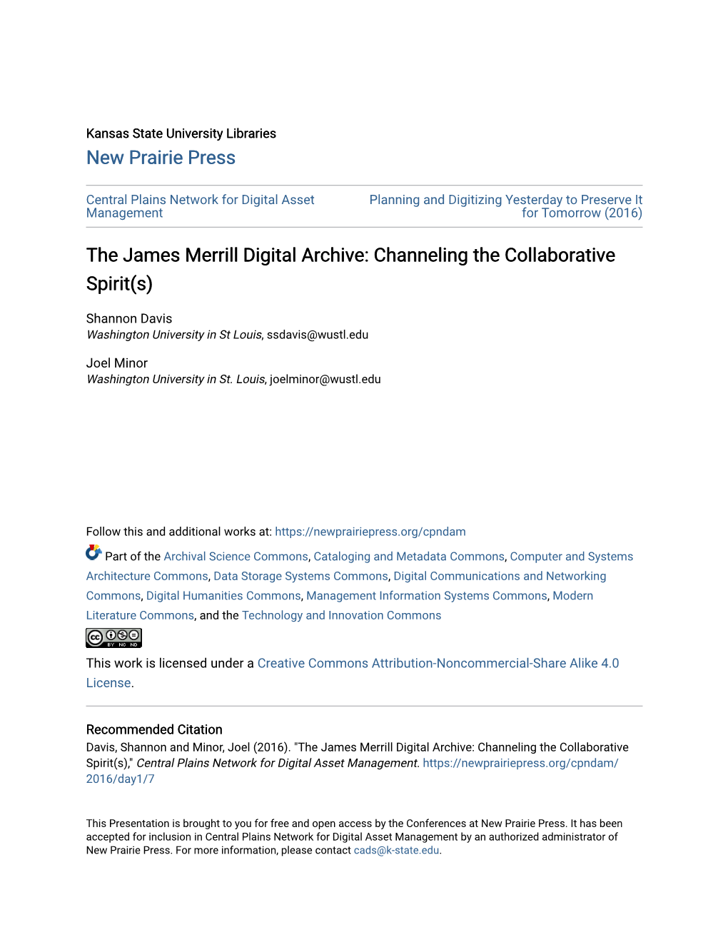 The James Merrill Digital Archive: Channeling the Collaborative Spirit(S)