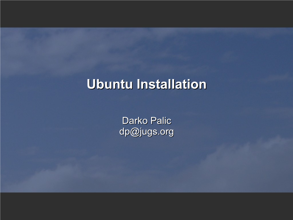 Ubuntu Installationinstallation