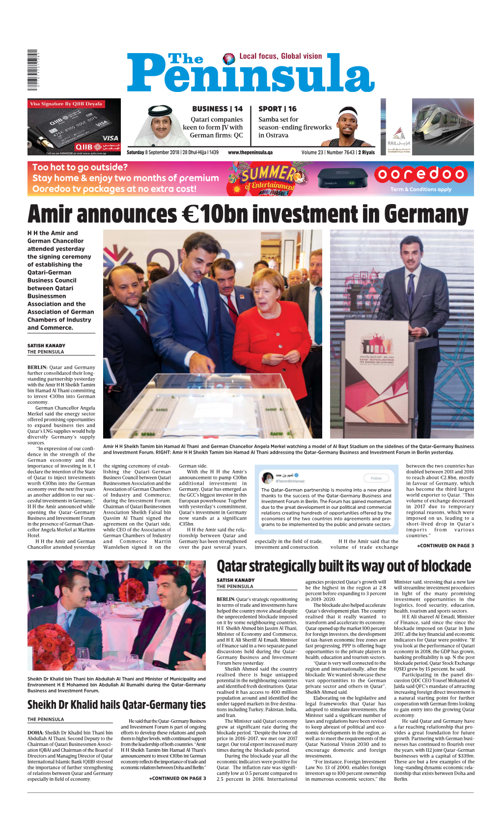 Amir Announces ¤10Bn Investment in Germany