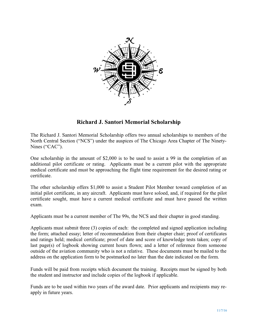 Richard J. Santori Memorial Scholarship