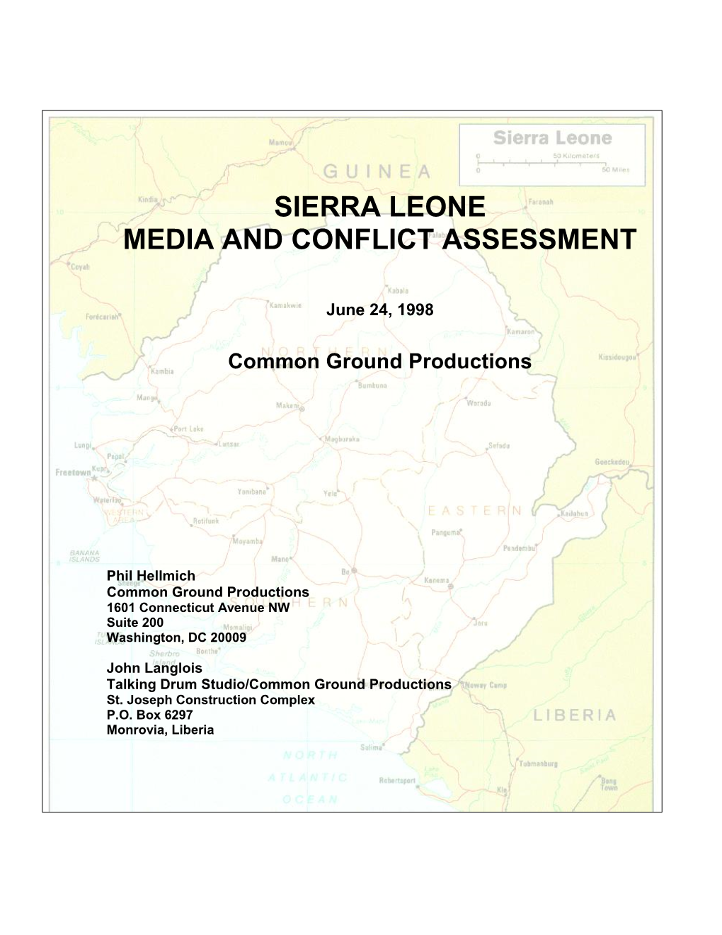 Sierra Leone Media and Conflict Assessment Page 2