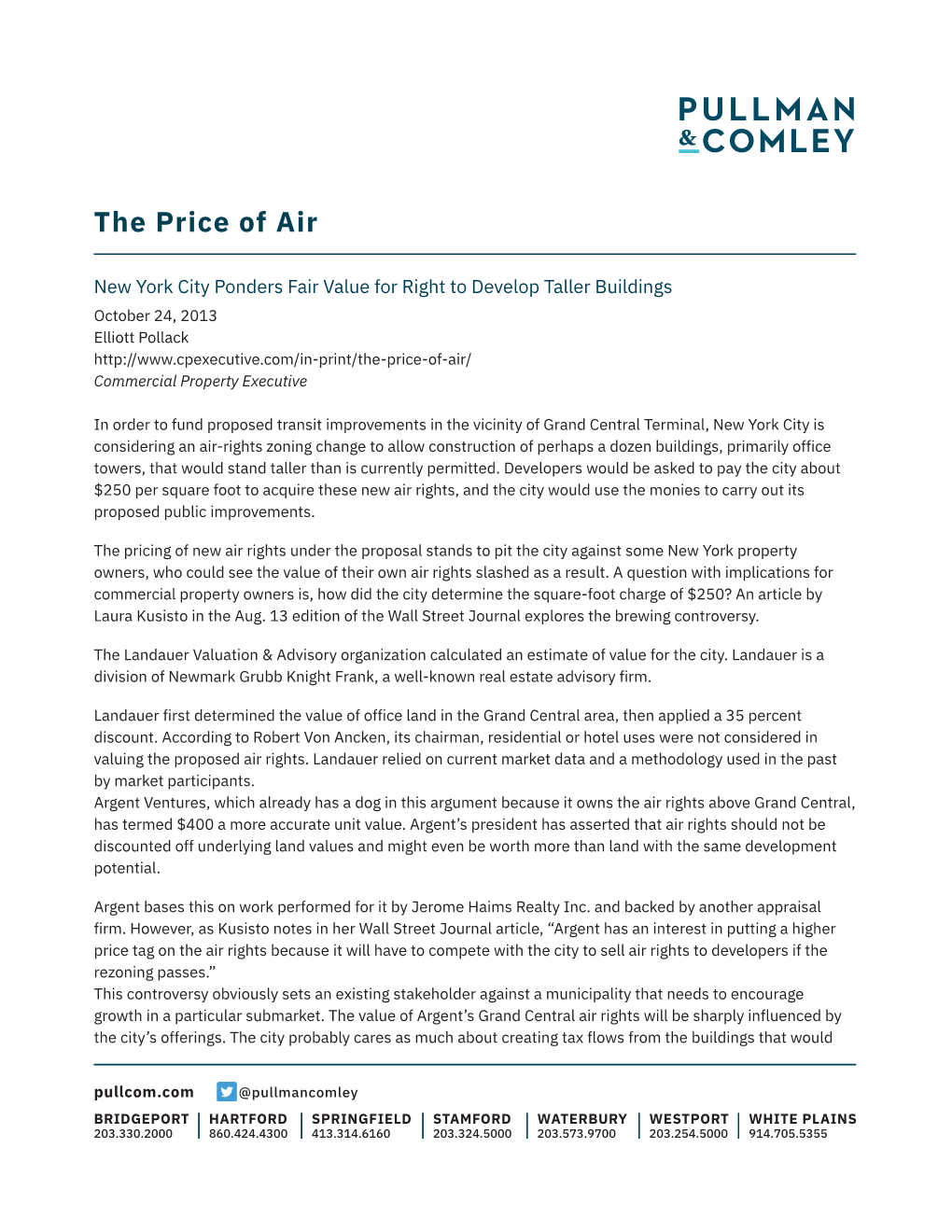 The Price of Air