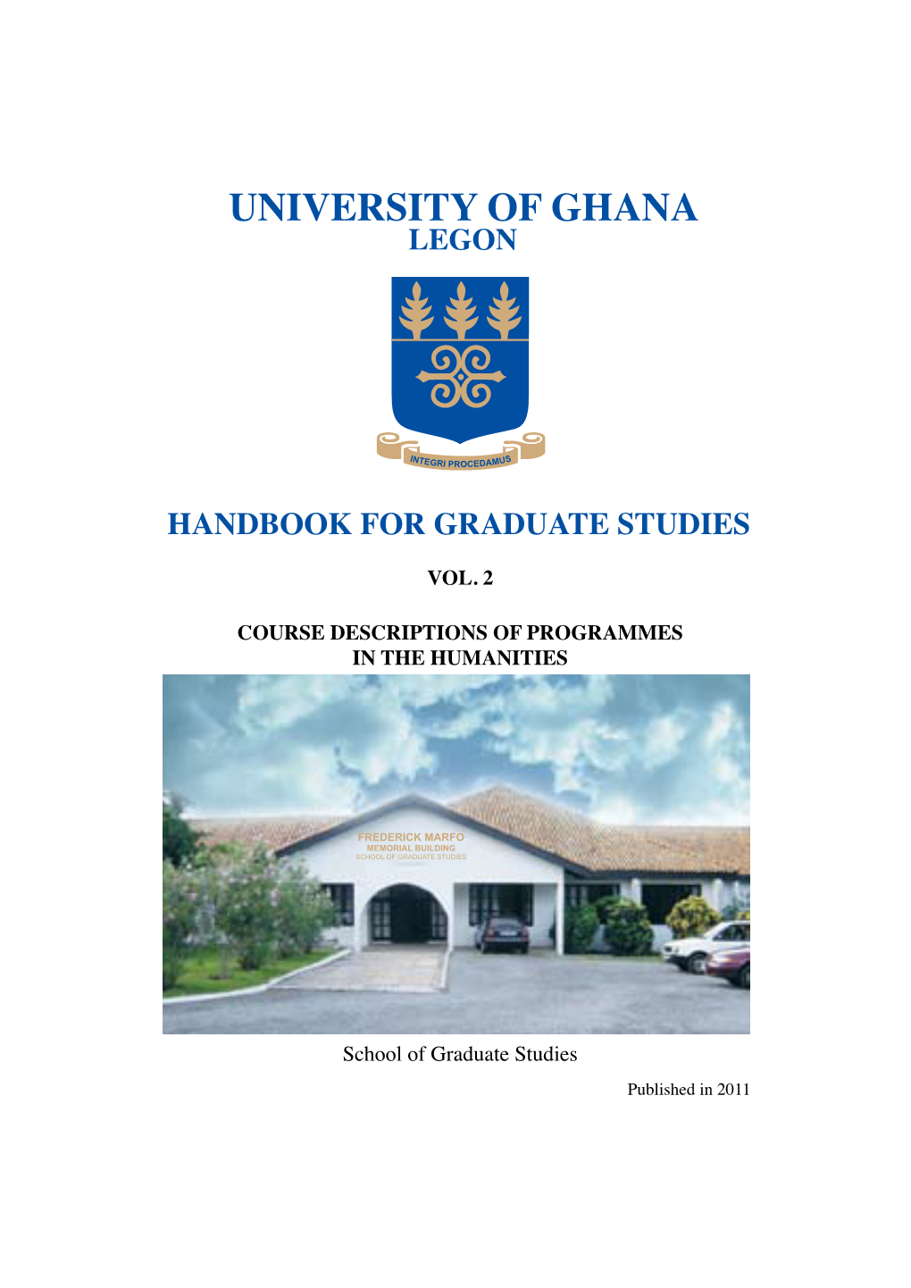 Handbook for Graduate Studies