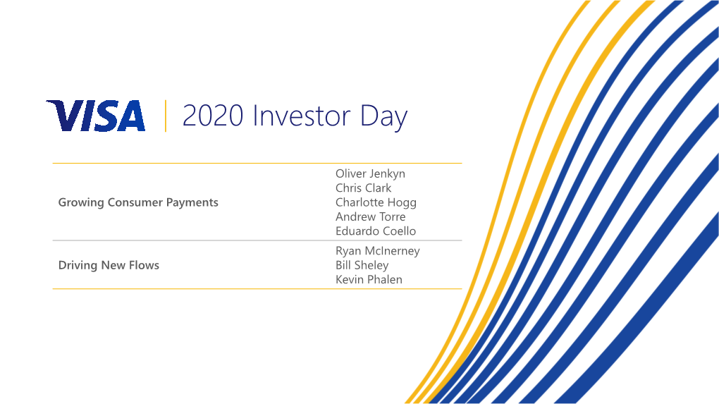 Visa Inc 2020 Investor