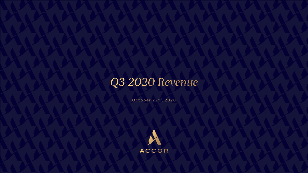 Q3 20 Revenue Presentation