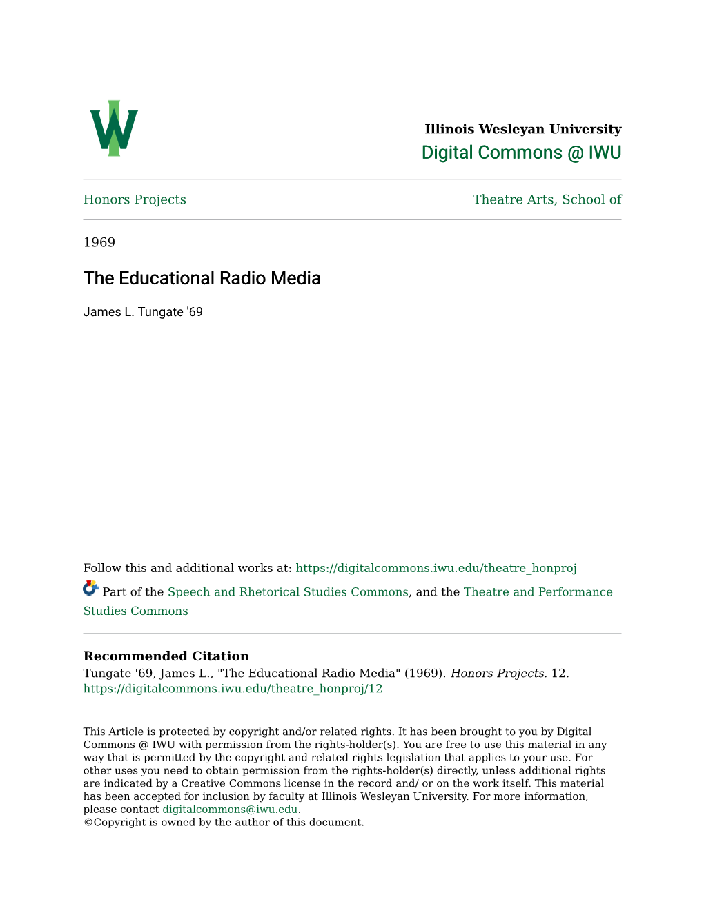 The Educational Radio Media