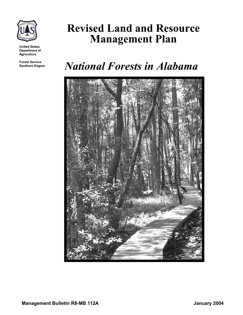 National Forests in Alabama Land and Resource Management Plan