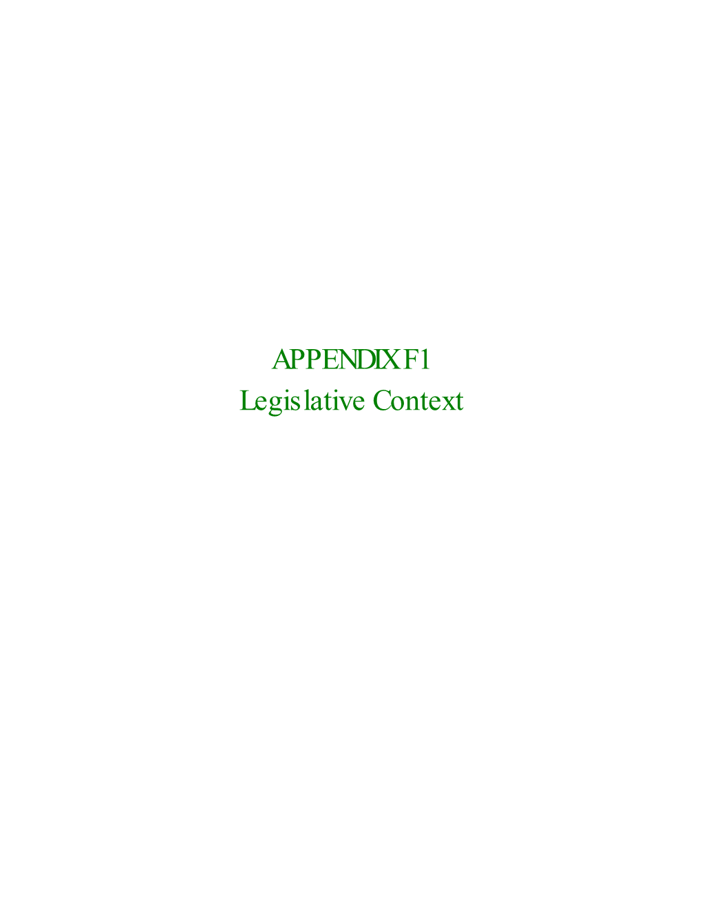 APPENDIX F1 Legislative Context Halton Region Transportation Master Plan