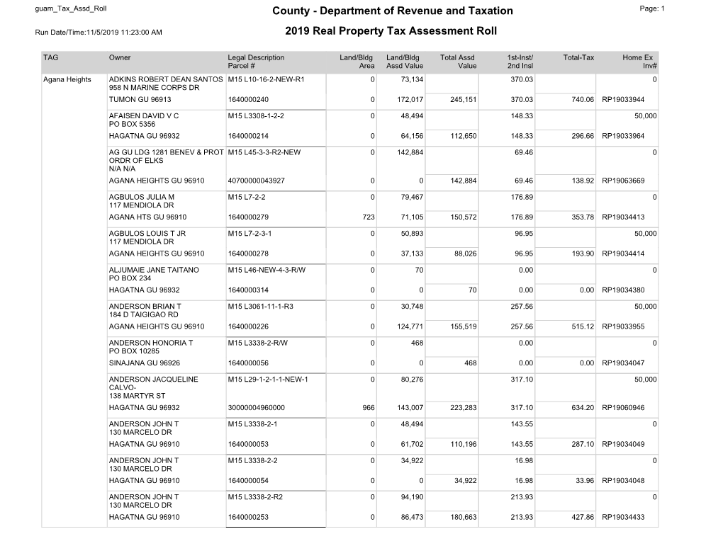 County - Department of Revenue and Taxation Page: 1