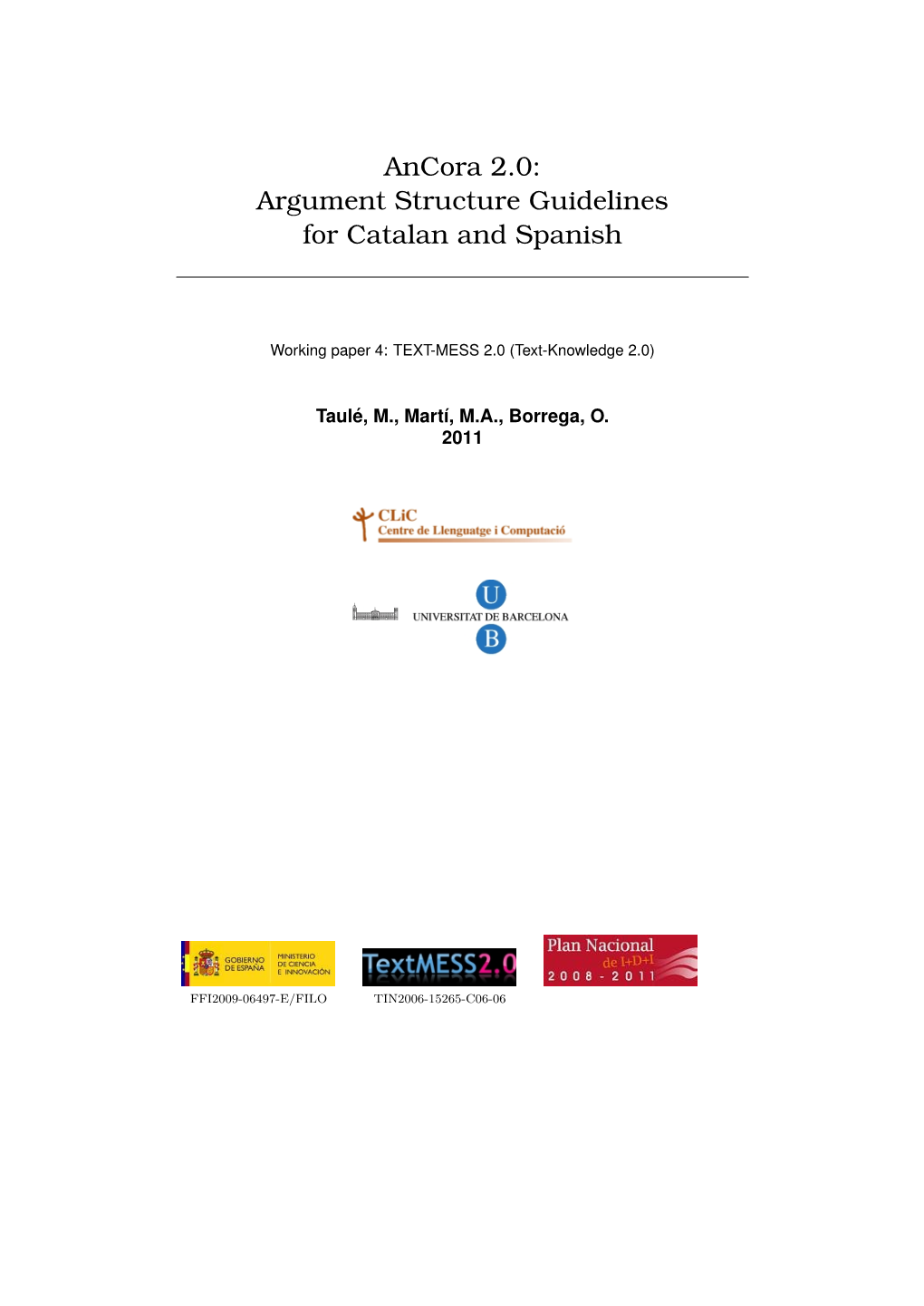 Argument Structure Guidelines for Catalan and Spanish