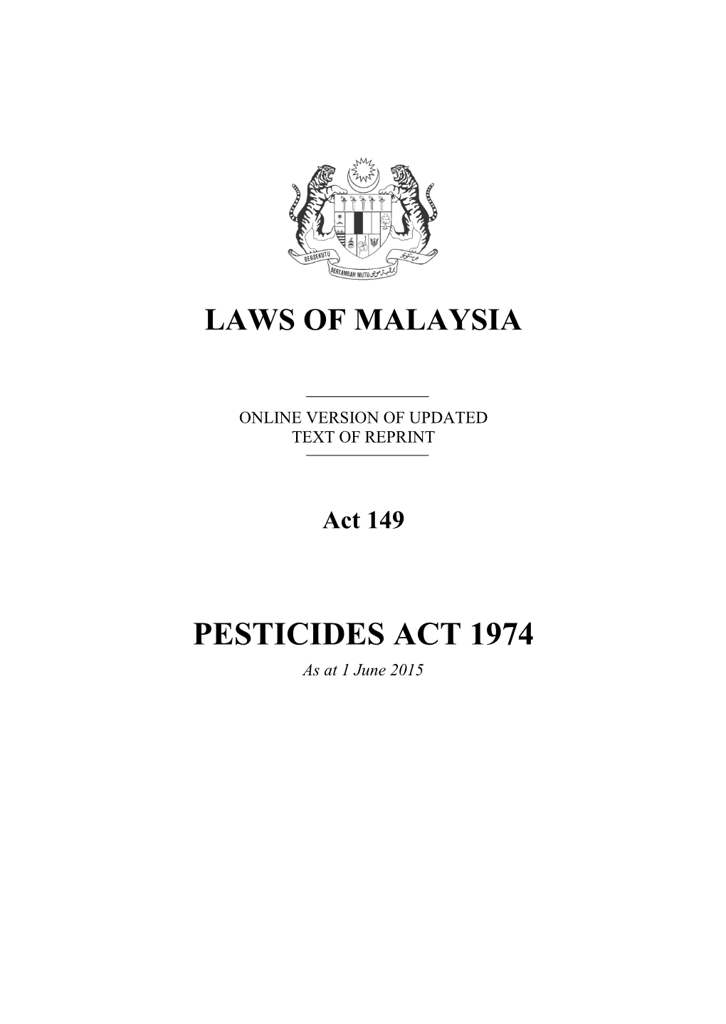 Pesticides Act 1974