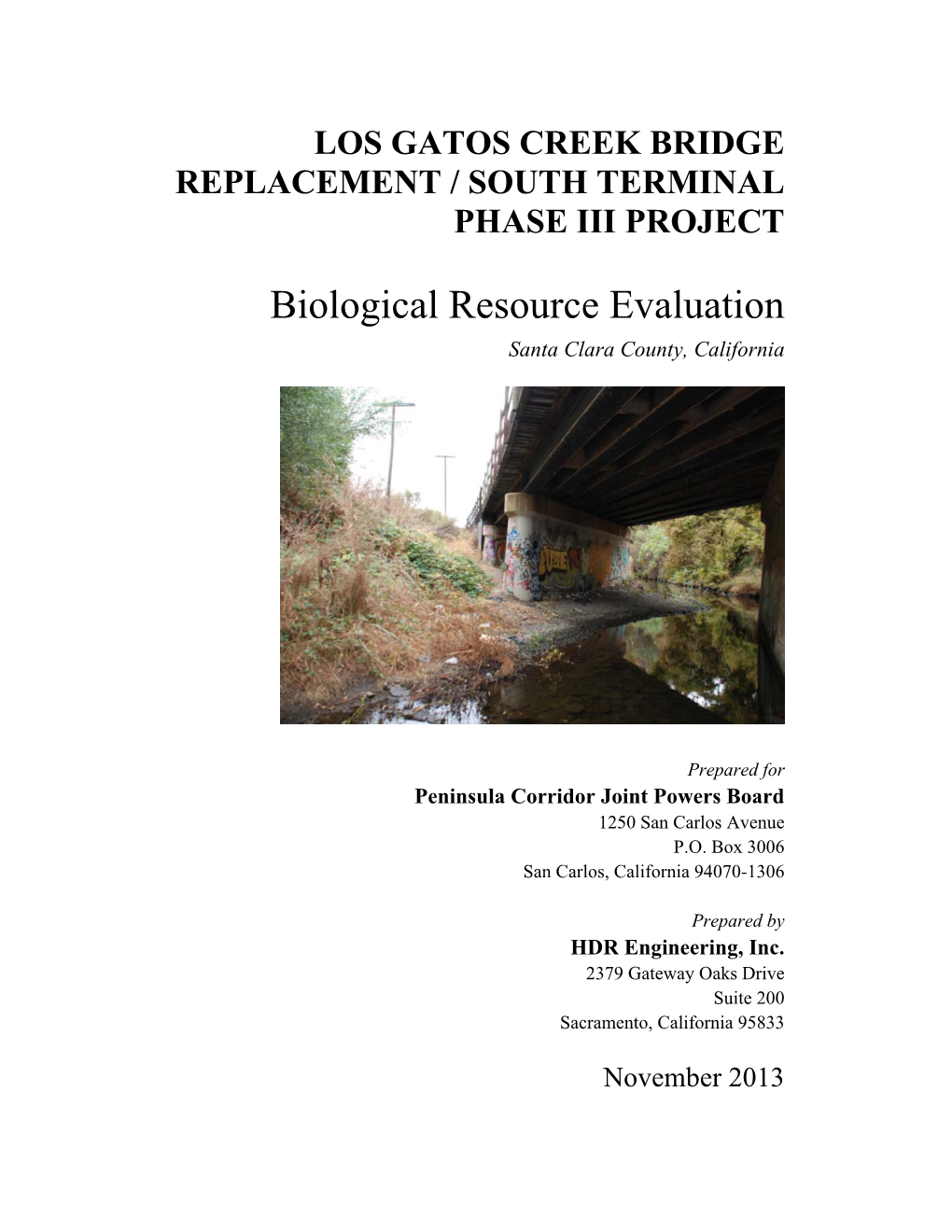 Biological Resource Evaluation Santa Clara County, California