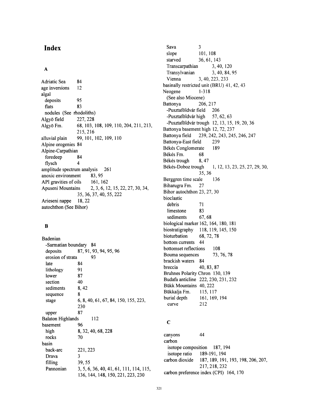 Adriatic Sea 84 Age Inversions 12 Algal Deposits 95 Flats 83 Nodules