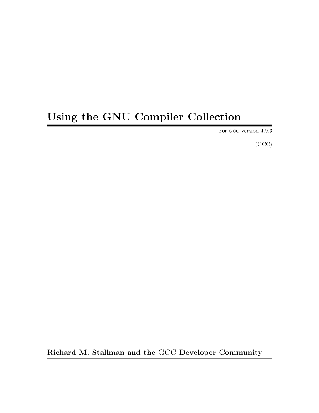In Using the GNU Compiler Collection (GCC)