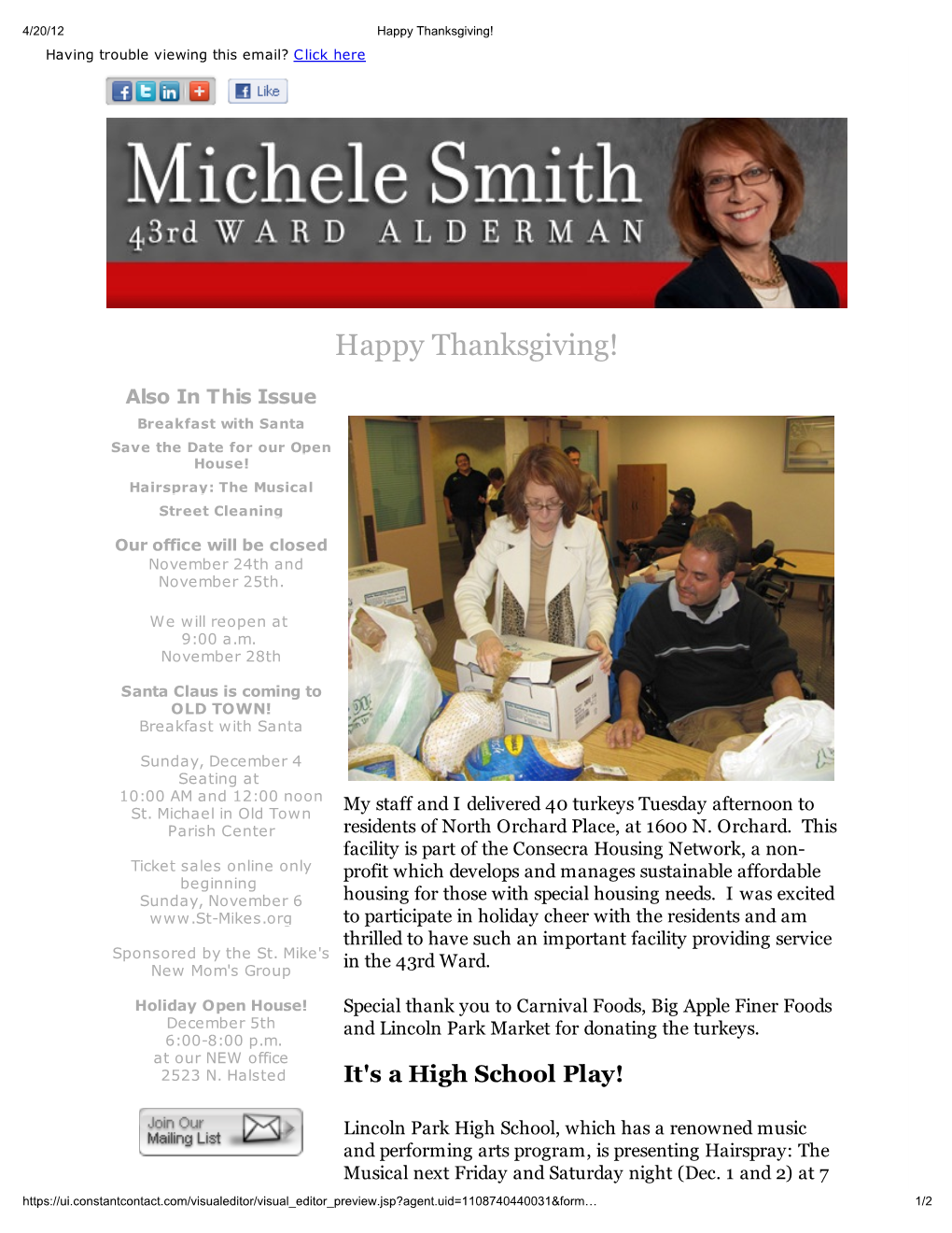 Happy Thanksgiving! Having Trouble Viewing This Email? Click Here