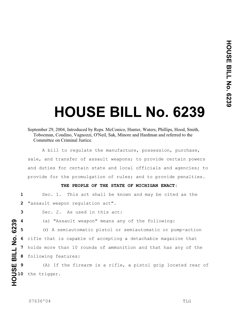 HOUSE BILL No. 6239