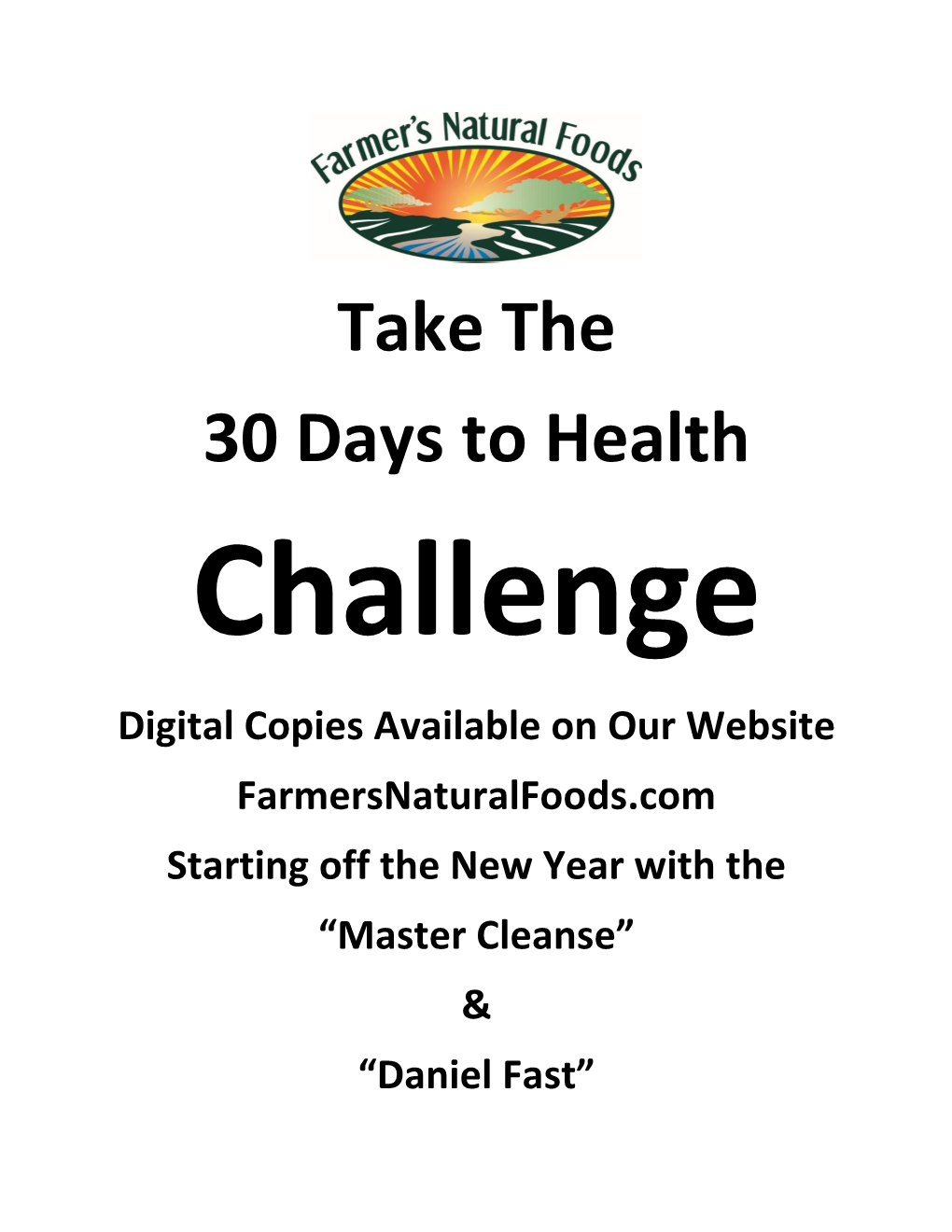 Take the 30 Days to Health