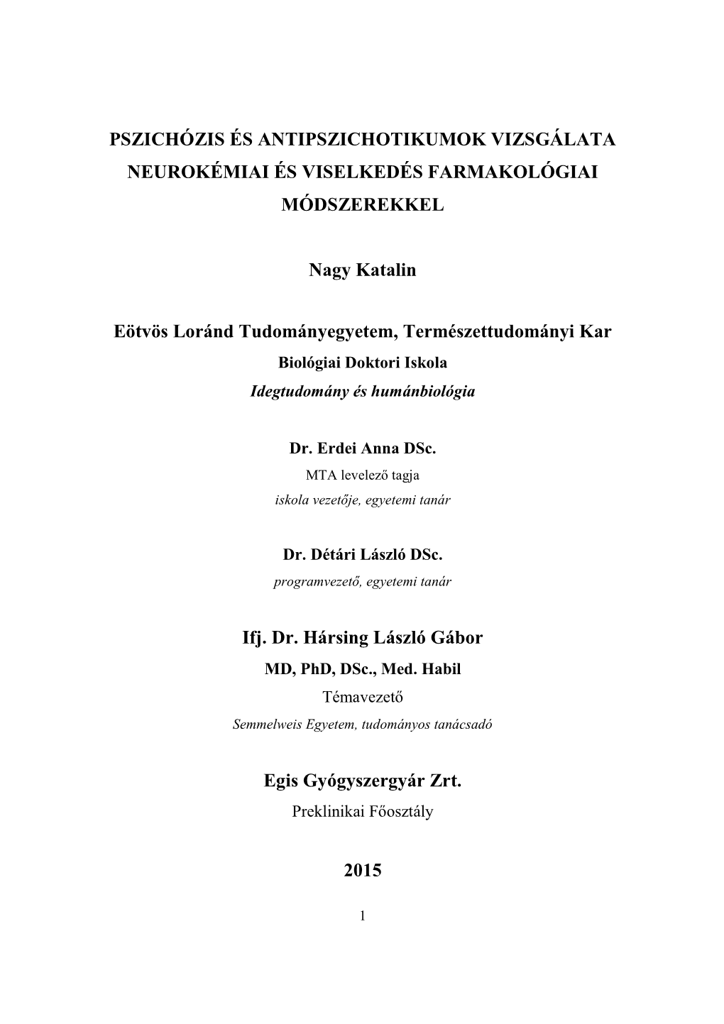 Phd Értekezés Nagy Katalin