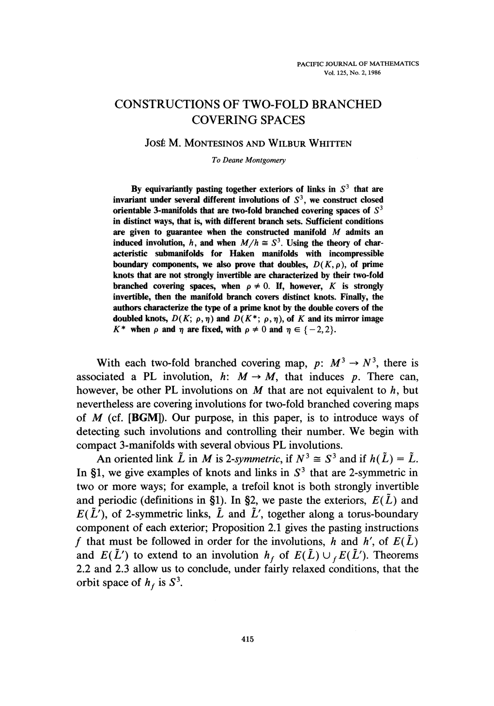 Constructions of Two-Fold Branched Covering Spaces