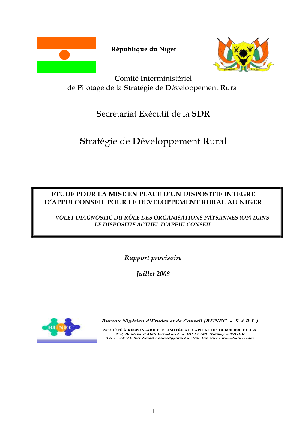 Stratégie De Développement Rural