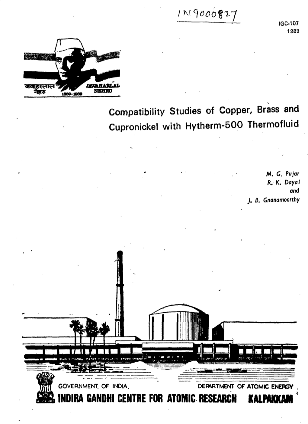 Compatibility Studies of Copper, Brass and Cupronickel with Hytherm-500 Thermofluid